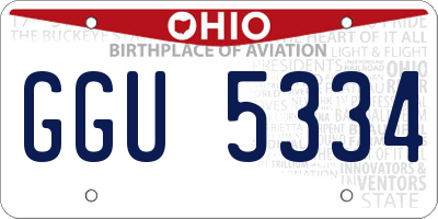 OH license plate GGU5334