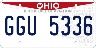 OH license plate GGU5336