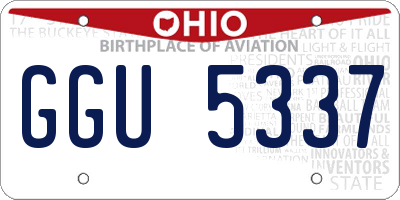 OH license plate GGU5337