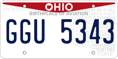 OH license plate GGU5343