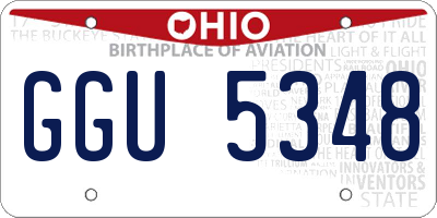 OH license plate GGU5348