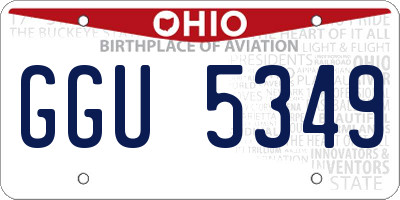 OH license plate GGU5349