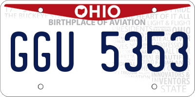 OH license plate GGU5353