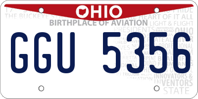 OH license plate GGU5356