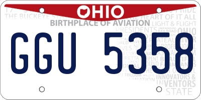 OH license plate GGU5358