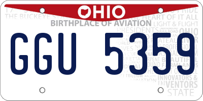OH license plate GGU5359