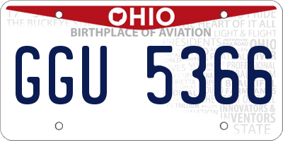 OH license plate GGU5366