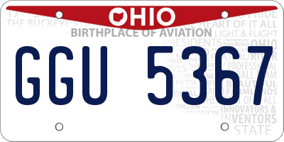 OH license plate GGU5367