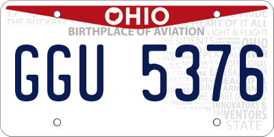 OH license plate GGU5376