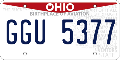 OH license plate GGU5377