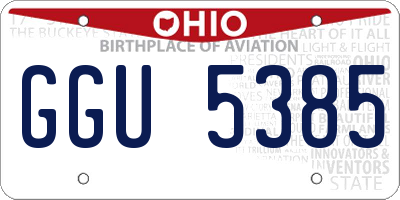 OH license plate GGU5385