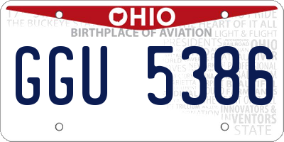 OH license plate GGU5386