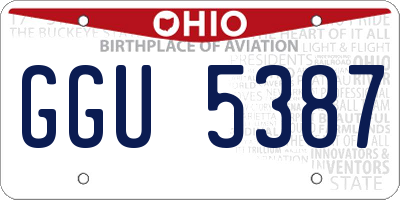 OH license plate GGU5387