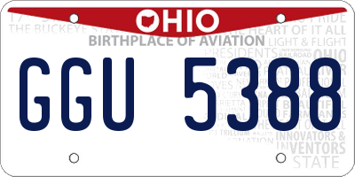 OH license plate GGU5388