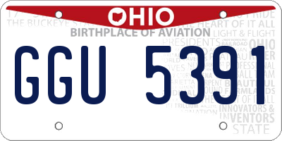 OH license plate GGU5391