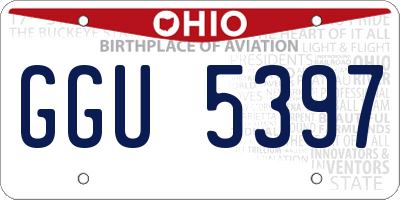 OH license plate GGU5397