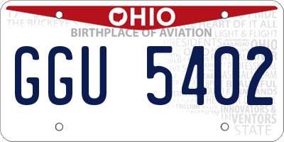 OH license plate GGU5402