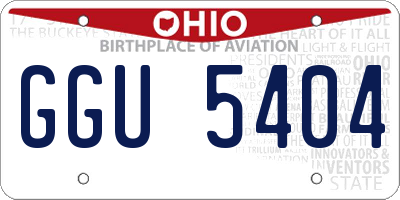 OH license plate GGU5404