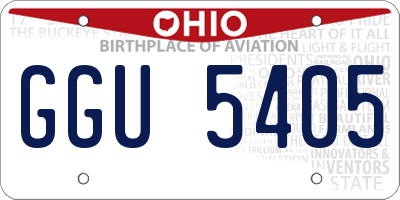 OH license plate GGU5405