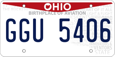 OH license plate GGU5406