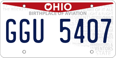 OH license plate GGU5407