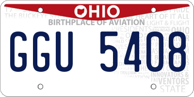 OH license plate GGU5408