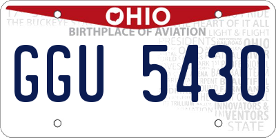 OH license plate GGU5430