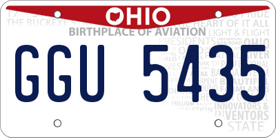 OH license plate GGU5435