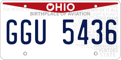 OH license plate GGU5436