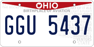 OH license plate GGU5437