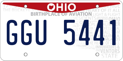 OH license plate GGU5441