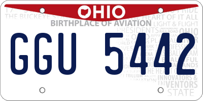 OH license plate GGU5442