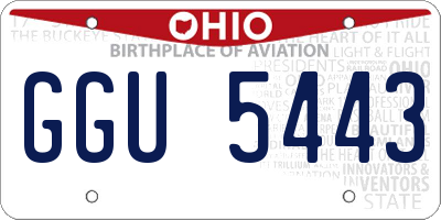 OH license plate GGU5443