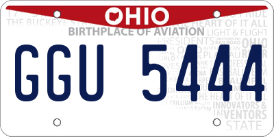OH license plate GGU5444
