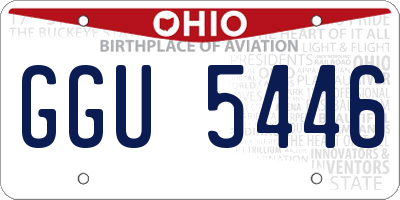 OH license plate GGU5446
