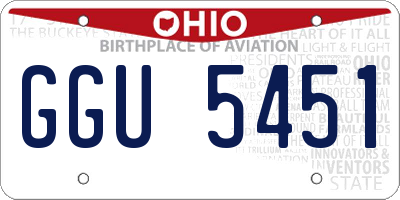OH license plate GGU5451