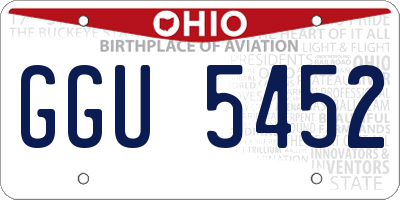 OH license plate GGU5452