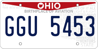 OH license plate GGU5453