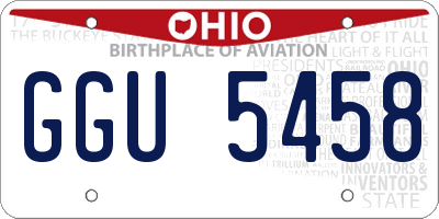 OH license plate GGU5458