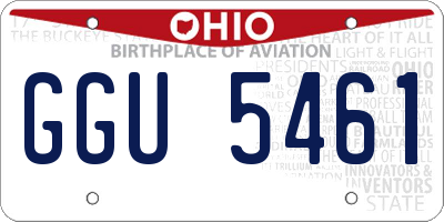 OH license plate GGU5461
