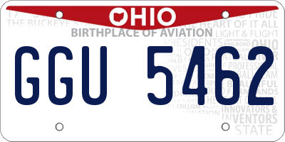 OH license plate GGU5462