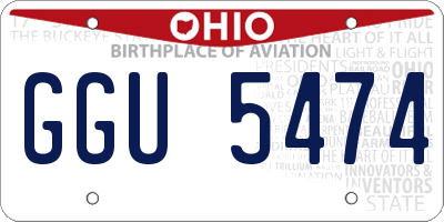 OH license plate GGU5474