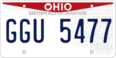OH license plate GGU5477