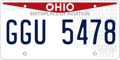 OH license plate GGU5478