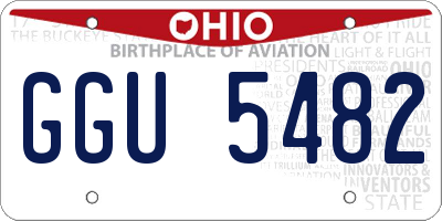OH license plate GGU5482