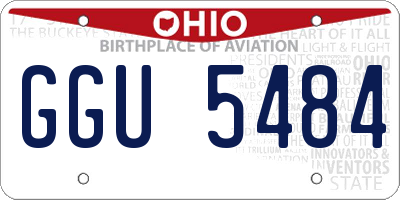 OH license plate GGU5484