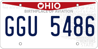 OH license plate GGU5486