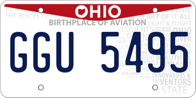 OH license plate GGU5495