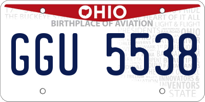 OH license plate GGU5538