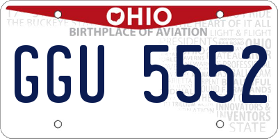 OH license plate GGU5552